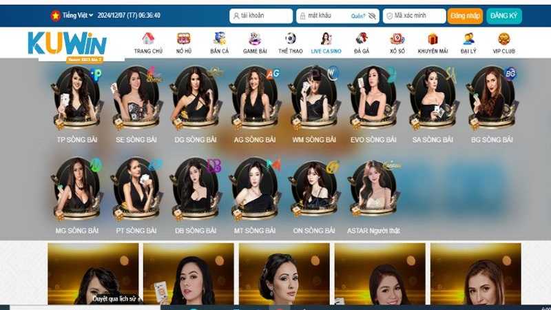 Trải nghiệm đẳng cấp Casino Live tại nhà cái Kuwin